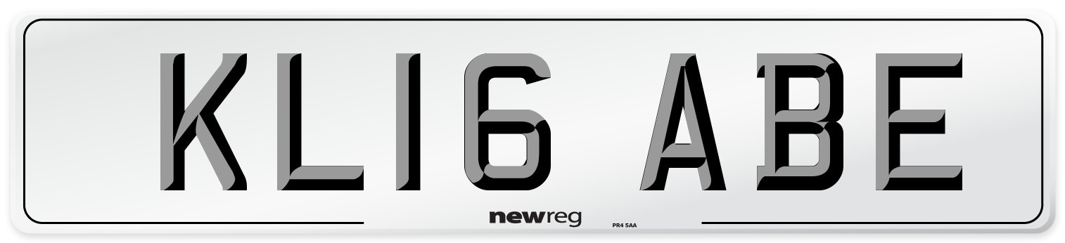 KL16 ABE Number Plate from New Reg
